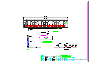 连栋薄膜大棚钢结构cad设计施工图-图二