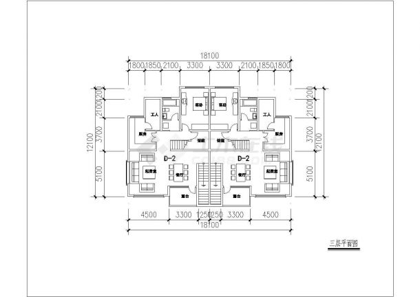 江苏省无锡市天奇地块项目叠加别墅设计CAD图纸-图二