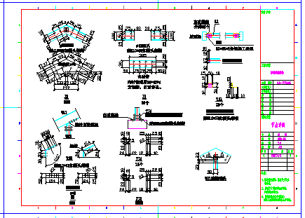 某6米跨索膜厂房钢结构cad设计图-图二