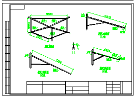 某剧场索膜工程钢结构cad设计图_图1