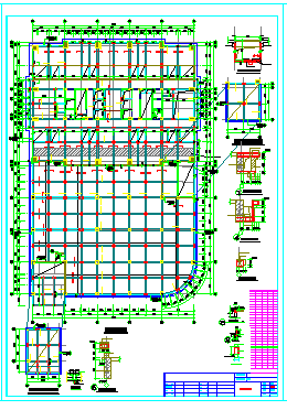 [湖南]地上24层框架核心筒结构商务楼结构cad设计施工图-图一