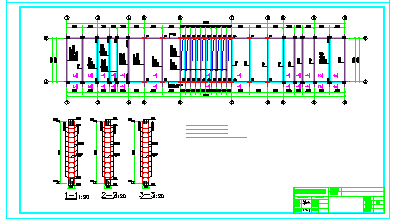 某实验楼大门结构设计cad施工图-图二
