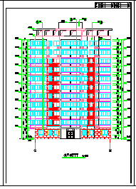 11层框架剪力墙结构住宅楼结构cad设计施工图纸-图二