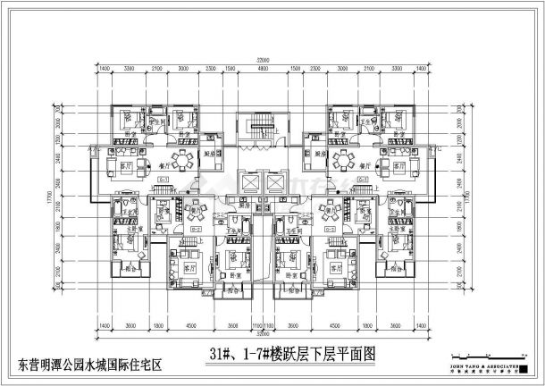 安徽省六安市某楼盘样板房G户型平立剖面CAD图纸-图一