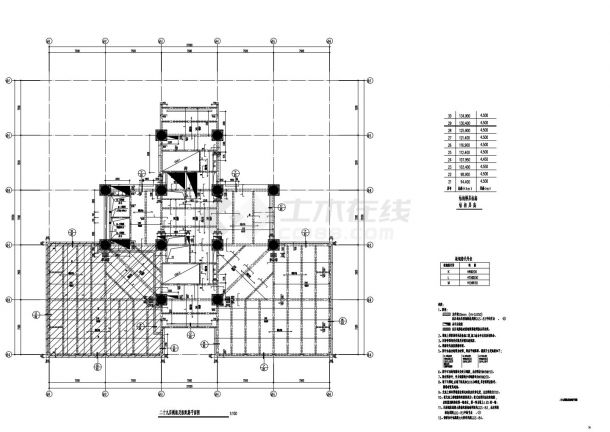 GGS-74 二十九层模板及板配筋平面图-图一