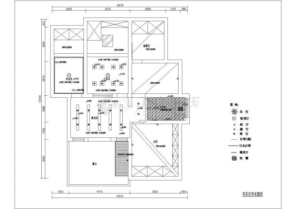 卧龙山水绿住宅楼都室内设计装修全套施工cad图-图一