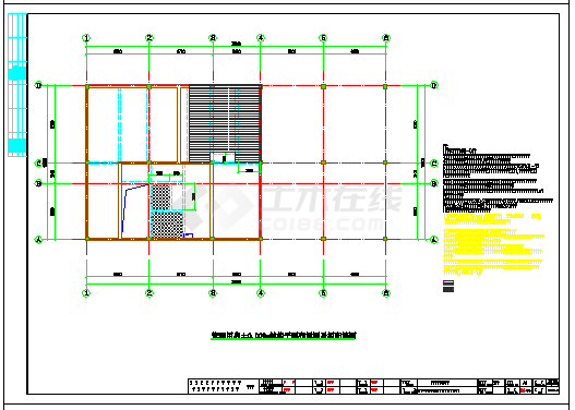 大学城复线隧道工程管理用房结构cad设计施工图-图一