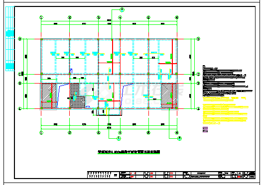 大学城复线隧道工程管理用房结构cad设计施工图-图二