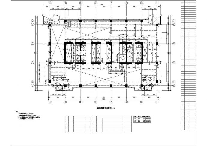 某地53层钢骨混凝土框筒结构超高层豪华大酒店结构施工cad图（2428米）_图1