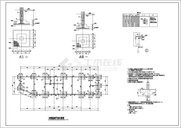 临街商业楼建筑结构cad设计施工图纸-图一