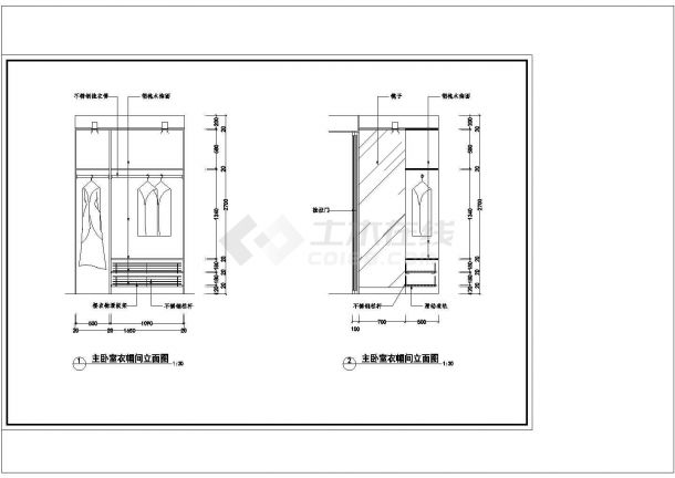 整套家装类室内设计CAD建筑设计施工图-图一