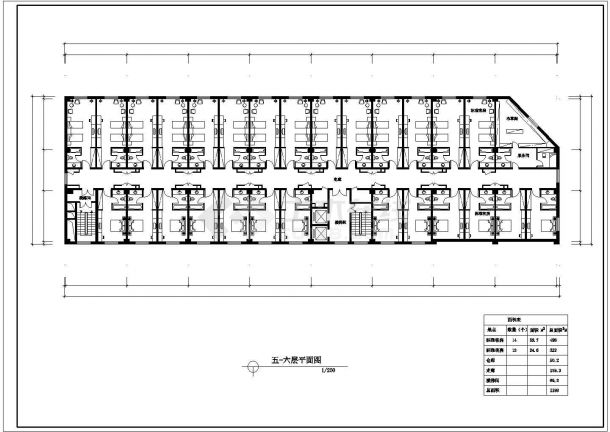 宿州市某商业街8层框架结构商务酒店全套平面布置设计CAD图纸-图二