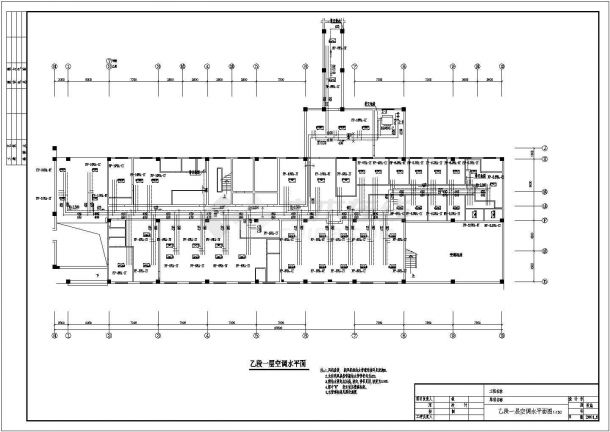 某市桑拿浴室建筑中心全套空调工程cad平面设计施工图-图一