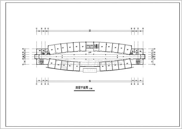 锦州某11层框架结构三星级大酒店建筑设计CAD图纸（含总图和地下层）-图一