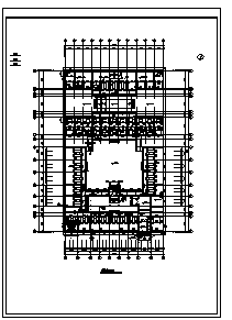 某市单层仿古四合院办公室建筑施工cad图_四合院办公室施工_图1