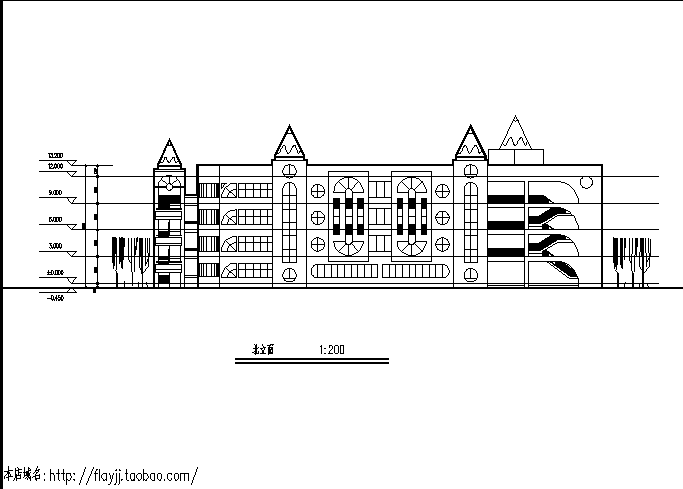 福建某4层幼儿园综合楼建筑设计施工cad图纸_图1