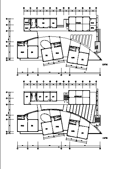 淮安某小区3层幼儿园教学楼建筑设计施工cad图纸-图二