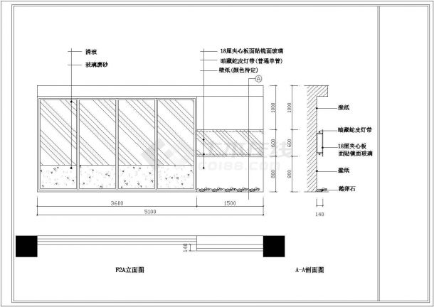 浙江省瑞安市某二层西餐烧烤吧装修CAD图纸-图二
