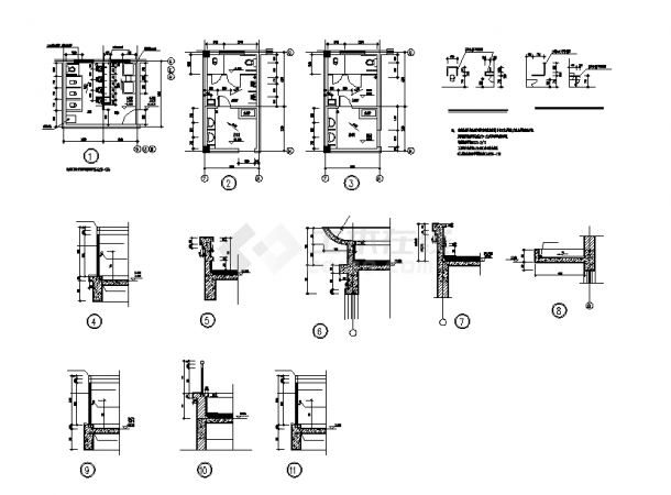 2503平方米某3层幼儿园教学楼建筑设计施工cad图纸-图一