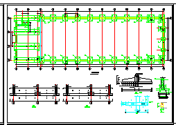 21米厂房建筑结构cad设计施工图-图二