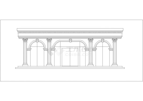 壁神构件顶门系列总建筑设计CAD详图-图一