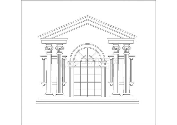 壁神构件顶门系列总建筑设计CAD详图-图二