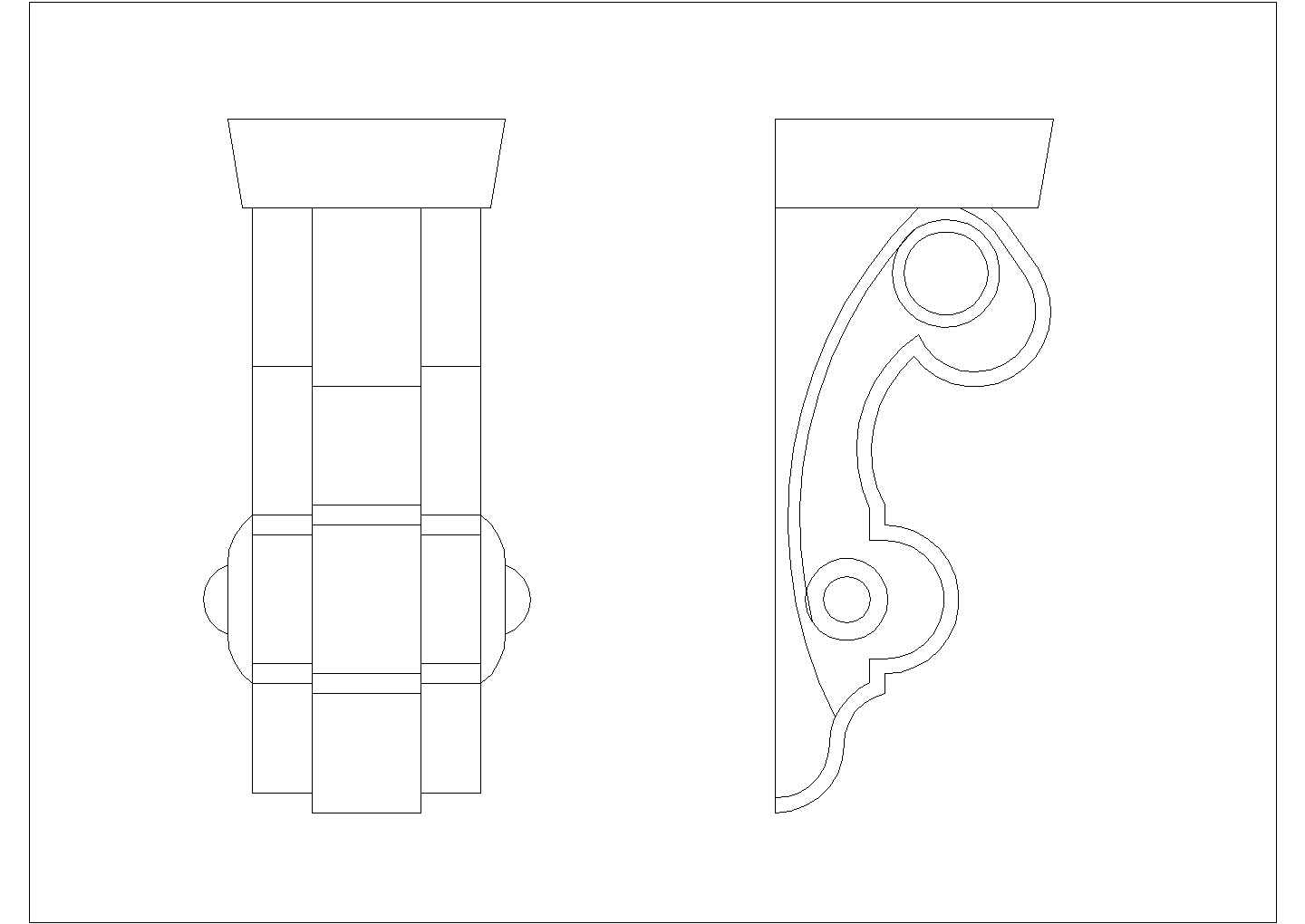 壁神构件卷草系列总建筑设计CAD详图