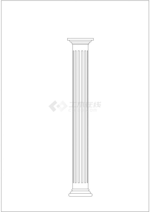 壁神构件饰柱系列总建筑设计CAD详图-图一