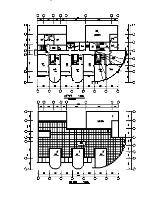 1900平米某幼儿园2层教学楼建筑设计施工cad图纸-图二