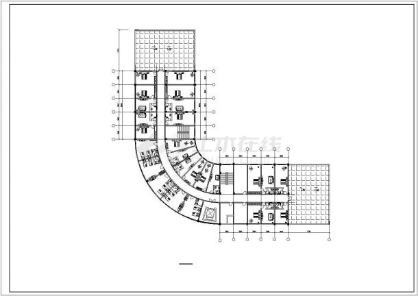 南京市栖霞风景区某休闲山庄5+7层框架结构假日大酒店建筑设计CAD图纸-图一