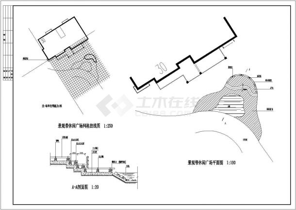 江西省瑞昌市某小区景观带设计施工设计全套CAD图纸-图二