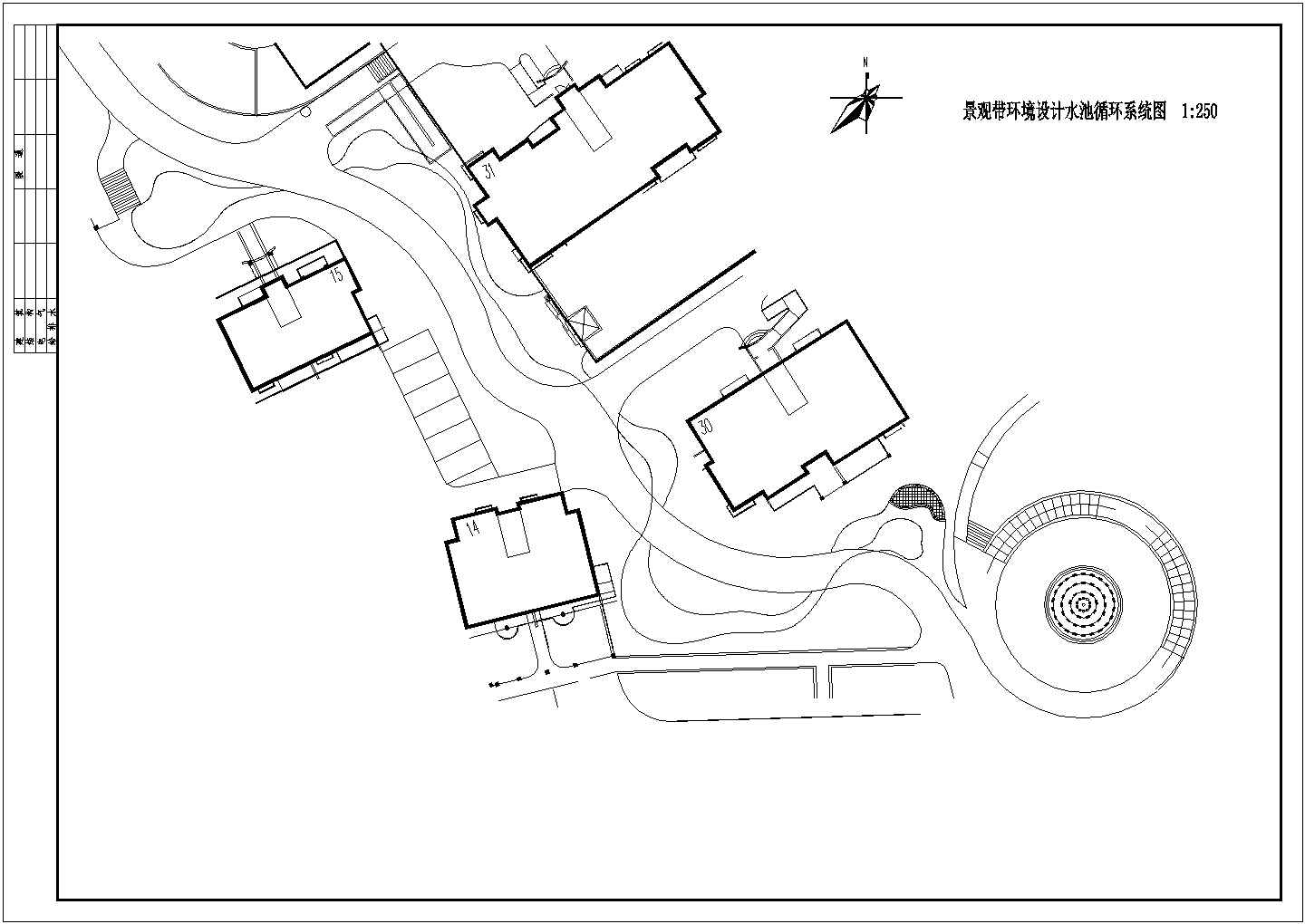 江西省瑞昌市某小区景观带设计施工设计全套CAD图纸