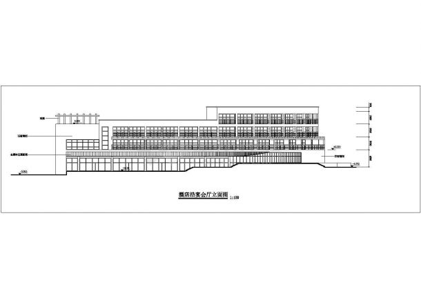 重庆市某2480平米3层框混结构高档宾馆平立剖面设计CAD图纸（含地下层）-图二