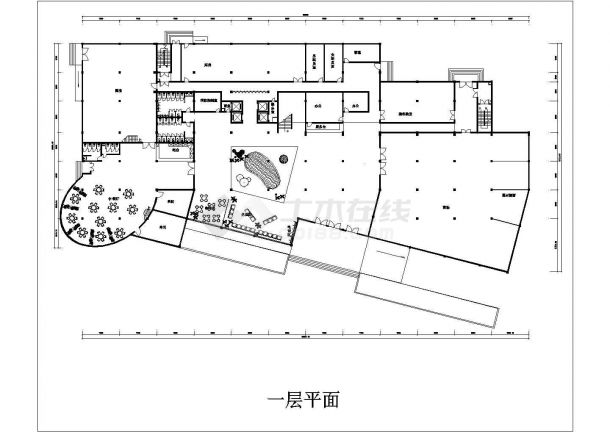 连云港市白云路某15层框架结构商务大酒店全套建筑设计CAD图纸-图二