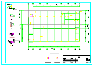 二层体育馆预应力梁混凝土结构cad设计施工图-图二