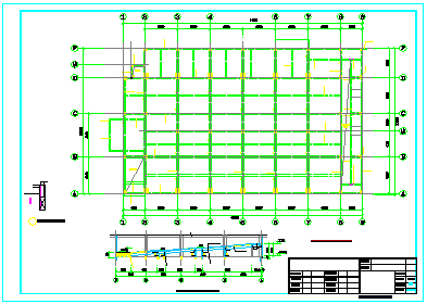二层体育馆预应力梁混凝土结构cad设计施工图
