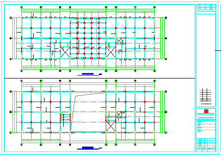 某公司三层框架办公楼结构cad设计施工图-图一