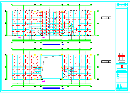 某公司三层框架办公楼结构cad设计施工图-图二