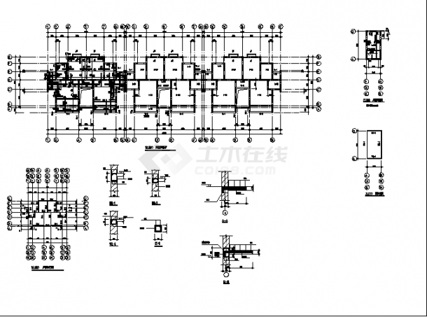 广州某6层砖混住宅楼结构设计施工cad图纸-图二