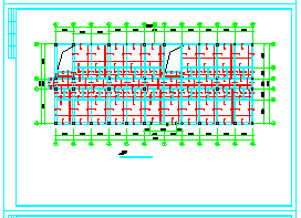 三层高速公路办公楼框架结构cad设计施工图-图二