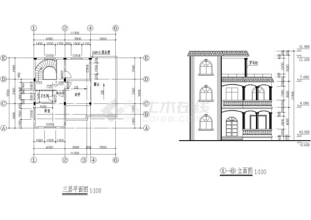 上海某新型开发区12套农村住宅设计全套施工cad图纸-图一