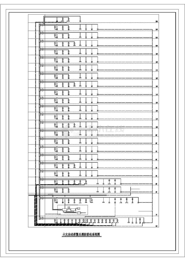 某带有首层消防及对讲平面的高层住宅全套图纸-图二