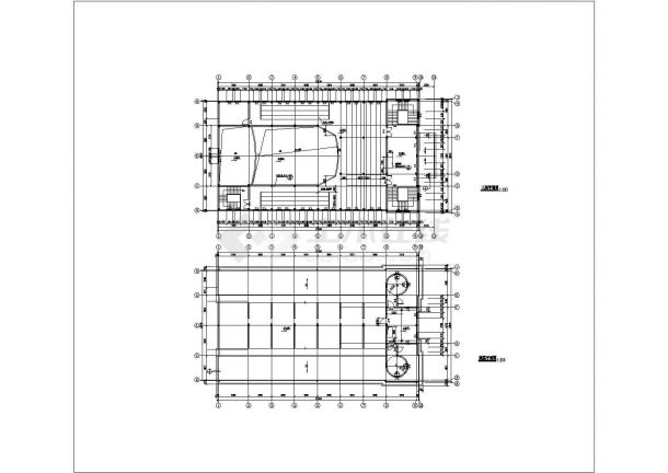 【杭州】某地新型三层教堂全套建筑设计施工cad图-图二