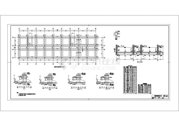 十层经济型高层旅馆建筑结构毕业设计CAD图纸-图二