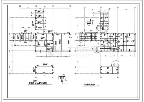 某多层框架结构商厦结构设计图-图二