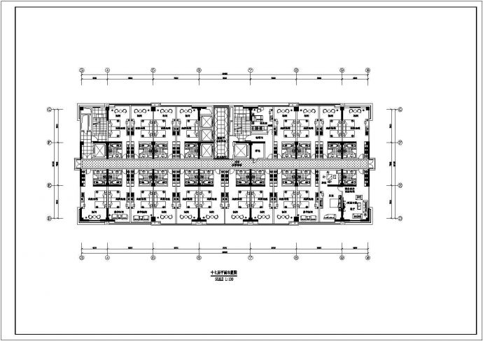 淮南市康园西路某19层剪力墙结构商务酒店全套平面设计CAD图纸_图1
