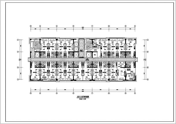 淮南市康园西路某19层剪力墙结构商务酒店全套平面设计CAD图纸-图二