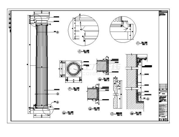 柱子CAD节点图-图二