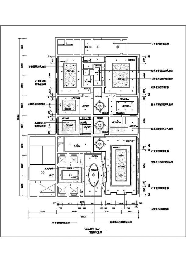 嘉兴市某四星级大酒店内部总统套房全套装修装饰设计CAD图纸-图一