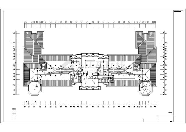 慈溪市某商业街5层框架结构星级酒店自动火灾报警系统设计CAD图纸-图一